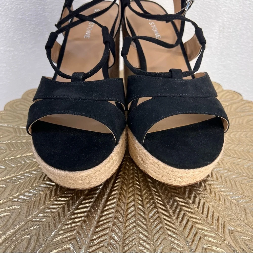 NWOT Sun + Stone Womens SSTIINSLEYY Faux Suede‎ Dressy Wedge Heels 8.5